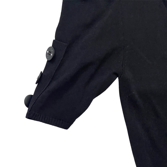 Women Puff Half Sleeve V Neck Slim Fit Knit dress Sz S - Picture 9 of 12